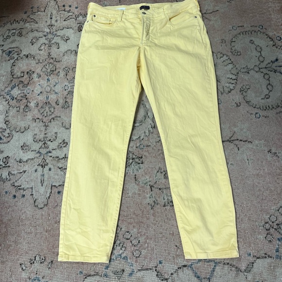 NYDJ Nordstrom Clarissa Ankle Butter Yellow Pant, 14, Great Preloved Condition ✨ - Picture 3 of 15